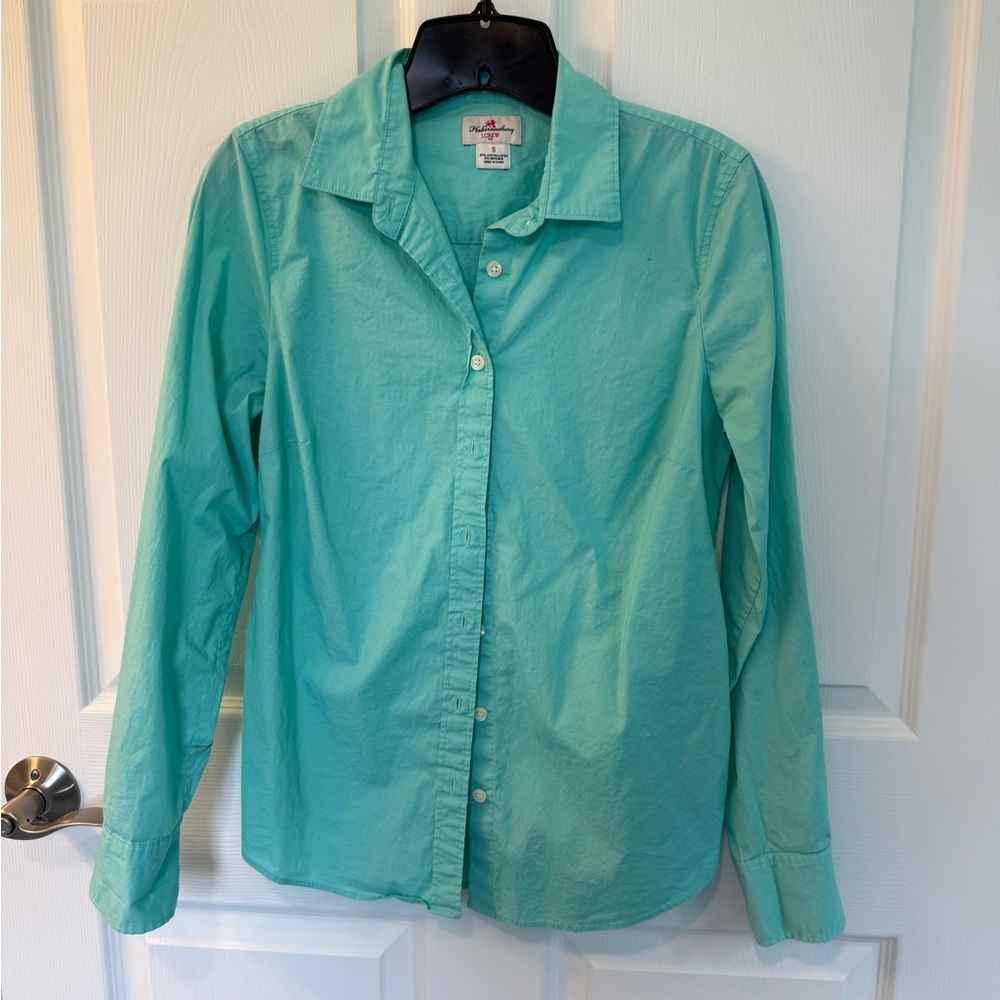 J. Crew Aqua Button-Up Shirt S